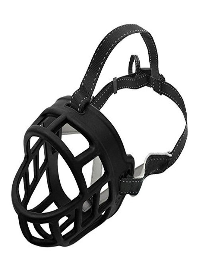 Futaba Silicone Basket Anti-Bite Muzzle For Dogs - Black - Medium (Size 4) - Image 2